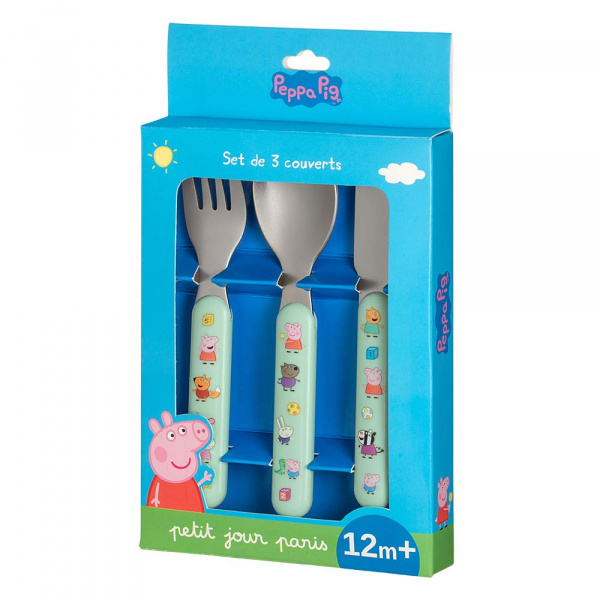 Set de 3 couverts pour bébé peppa pig Petit jour paris