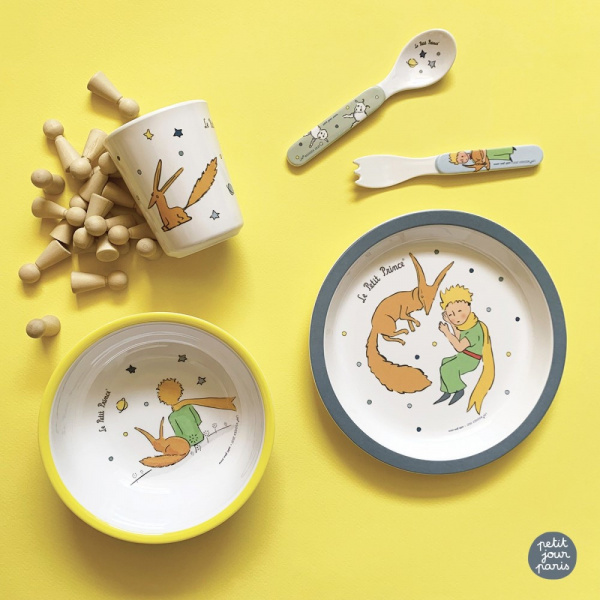 Coffret repas 5 pièces le petit prince - bleu Petit jour paris