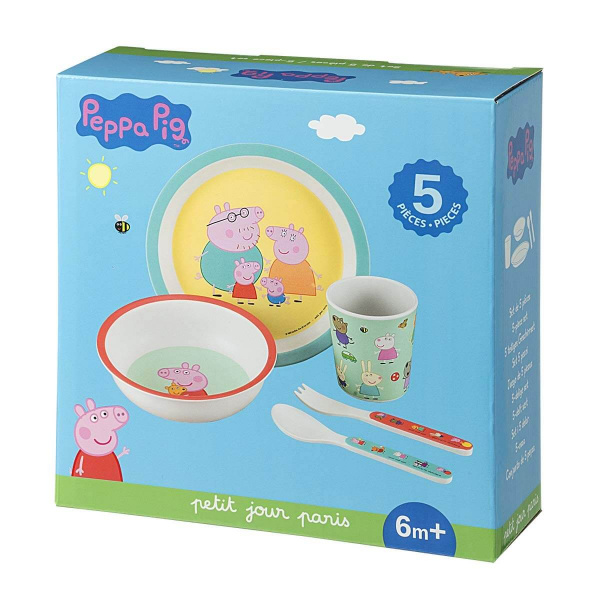 Coffret repas 5 pièces peppa pig Petit jour paris