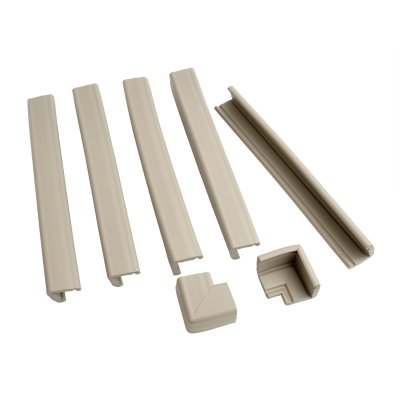 Kit protection cheminée mousse antichoc et coins gris clair