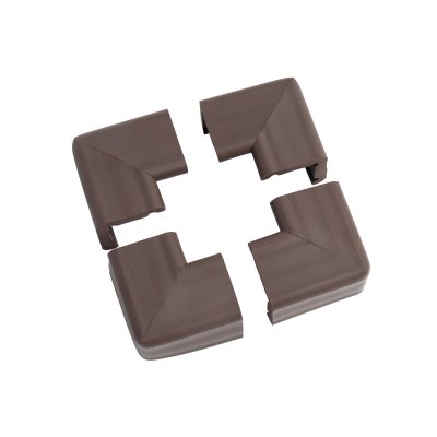 Lot de 4 grands coins en mousse antichoc chocolat