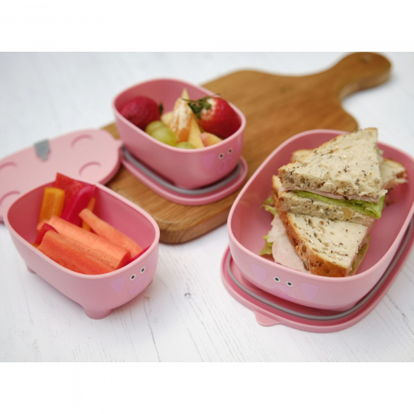 Lot de 3 lunch box empilables bentomal beige chien Prince lionheart