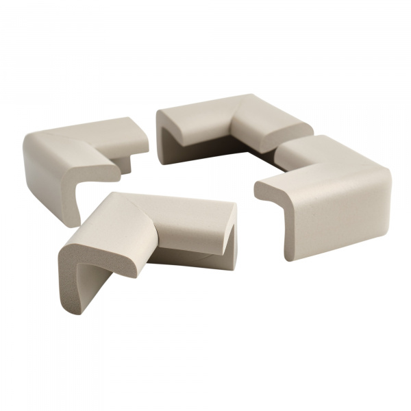 Lot de 4 petits coins en mousse antichoc gris clair Prince lionheart