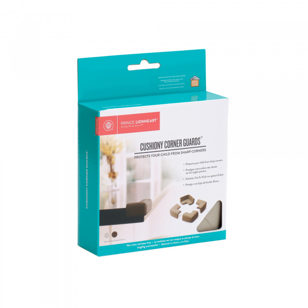 Lot de 4 petits coins en mousse antichoc gris clair Prince lionheart