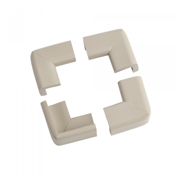 Lot de 4 petits coins en mousse antichoc gris clair Prince lionheart