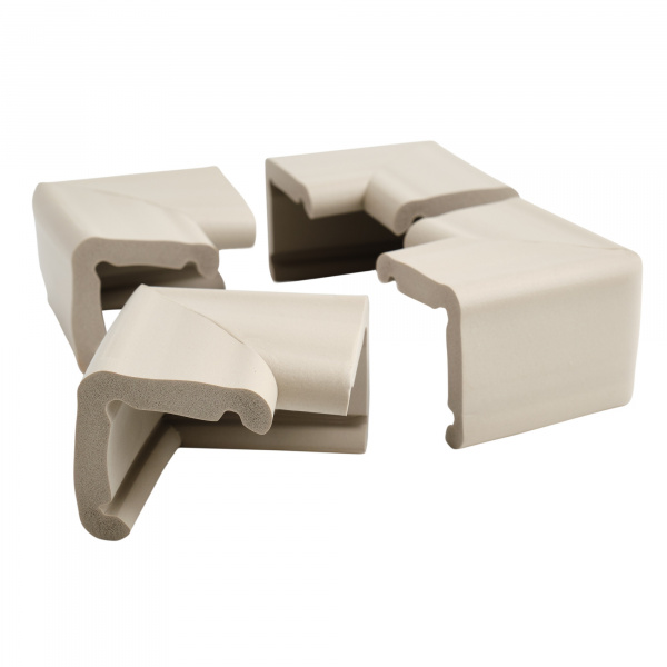 Lot de 4 grands coins en mousse antichoc gris clair Prince lionheart