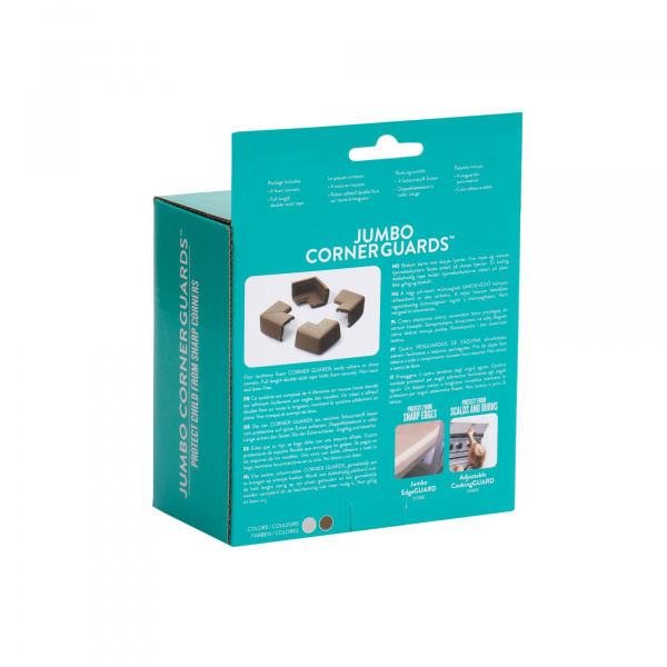 Lot de 4 grands coins en mousse antichoc gris clair Prince lionheart