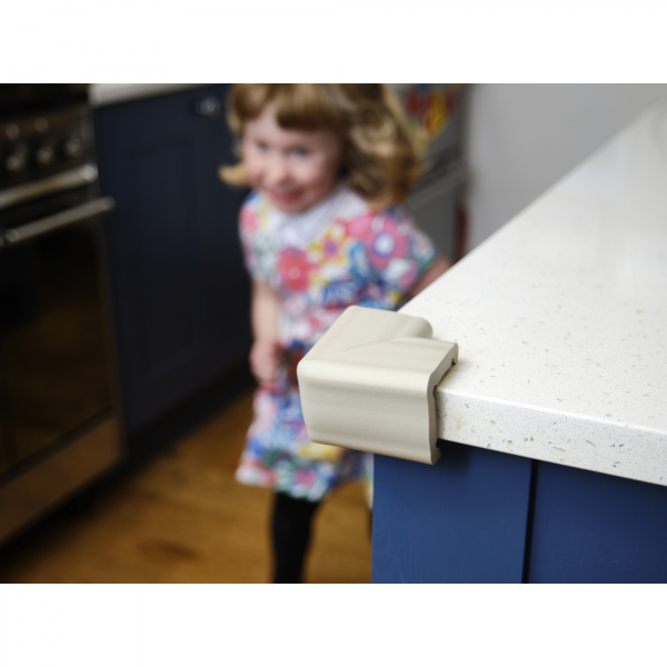 Lot de 4 grands coins en mousse antichoc gris clair Prince lionheart