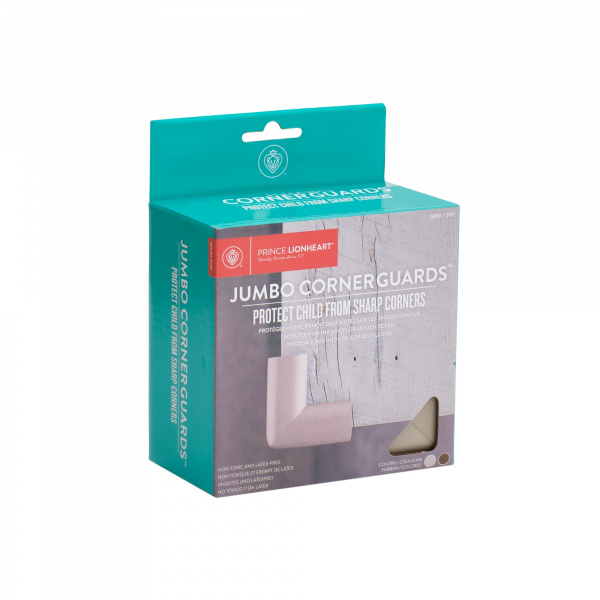 Lot de 4 grands coins en mousse antichoc gris clair Prince lionheart