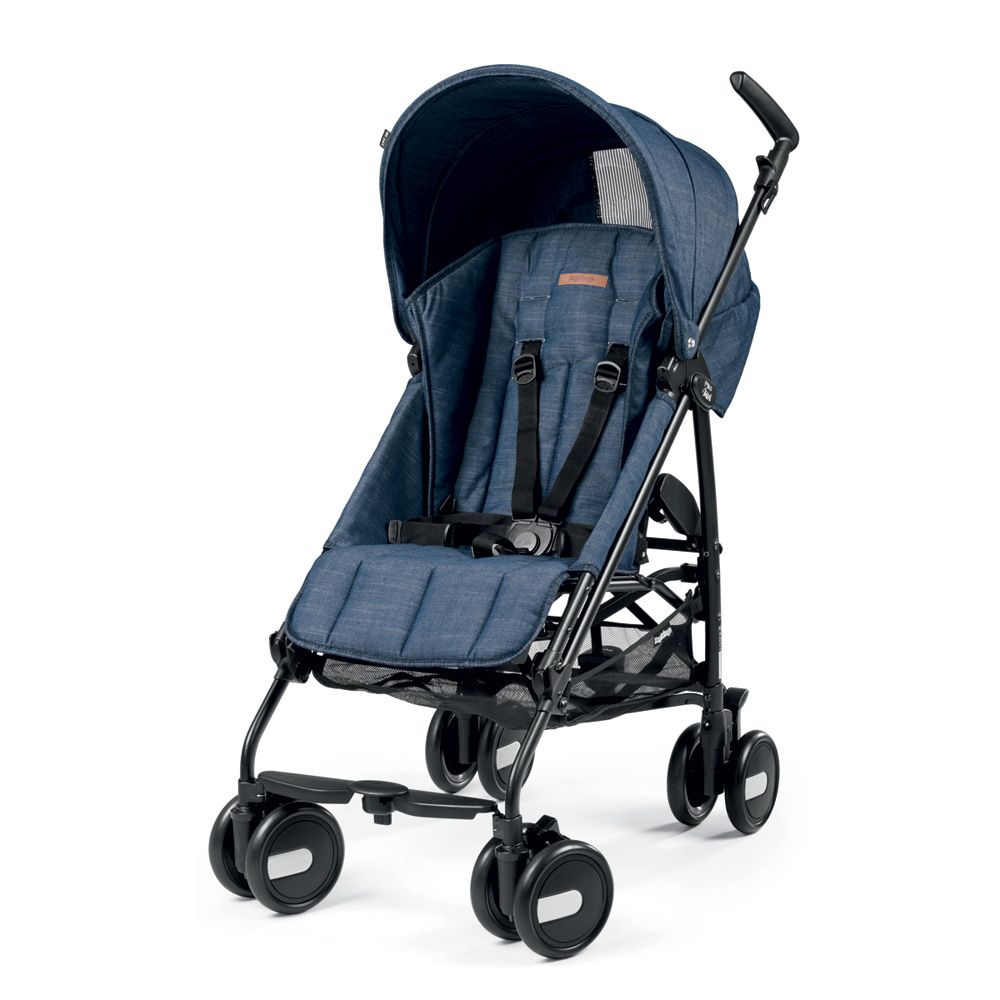 Poussette canne pliko mini urban denim de Peg perego sur allobébé