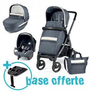 Pack poussette trio book 51s titania/luxe mirage + base isofix offerte