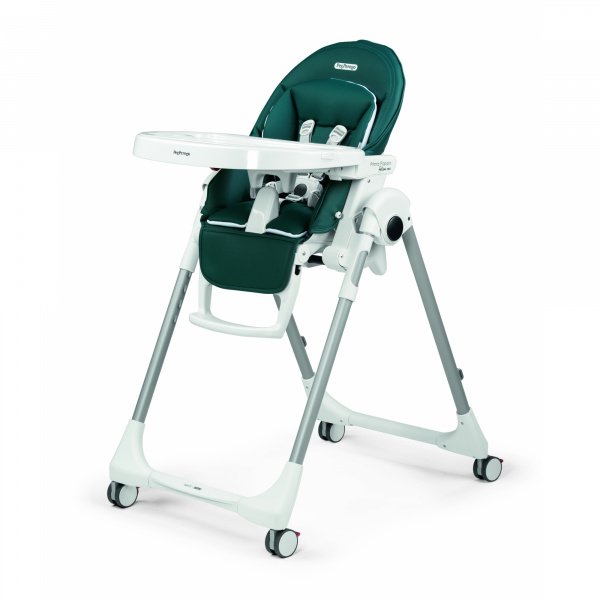 Chaise haute prima pappa follow me plus pétrolio avec réducteur et arche Peg perego