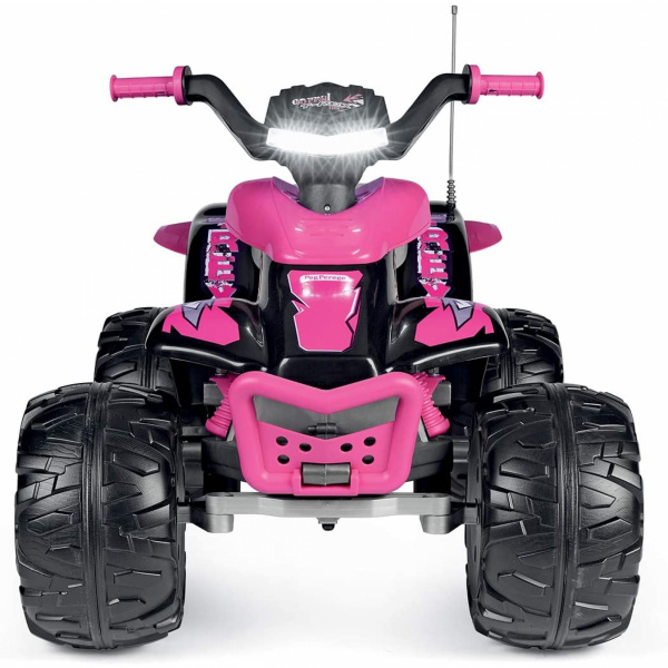 Voiture quad électrique t-rex 330 w 12v rose Peg perego