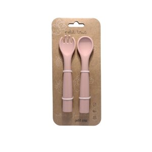Set de 2 couverts petit croc litchi Petit truc