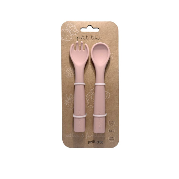 Set de 2 couverts petit croc litchi Petit truc