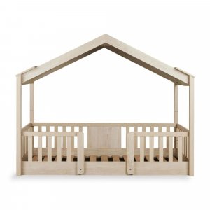 Pack lit cabane évolutif 90x200 cm avec toit chalet butter Quax