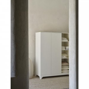 Chambre bébé trio tsugi lit 70 x 120 cm + commode + armoire xl butter Quax