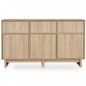 Chambre bébé trio kyo lit 70 x 120 cm + commode xl + armoire honey ash Quax