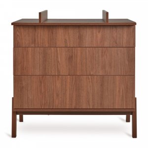 Chambre duo lit bébé 70x140cm ashi chataignier+commode 3 tiroirs ashi chataignier avec plan à langer Quax