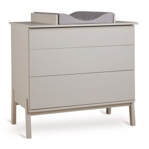 Chambre duo lit bébé 70x140 cm ashi argile+commode 3 tiroirs ashi argile avec plan à langer Quax