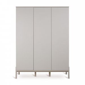 Chambre trio lit bébé 60x120 cm ashi argile+commode 3 tiroirs ashi argile avec plan à langer+armoire 3 portes ashi argile Quax