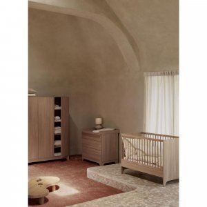 Chambre bébé duo tsugi lit 60 x 120 cm + commode honey ash Quax