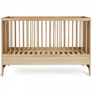 Chambre bébé duo tsugi : lit 70 x 140 cm + commode honey ash Quax