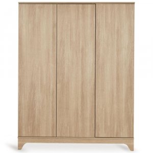 Chambre bébé trio tsugi lit 70 x 140 cm + commode + armoire xl honey ash Quax