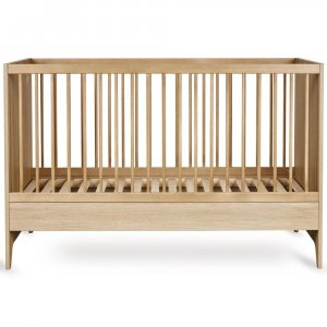 Chambre bébé trio tsugi lit 70 x 140 cm + commode + armoire xl honey ash Quax
