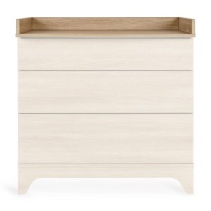 Chambre bébé trio tsugi lit 70 x 140 cm + armoire xl+ commode avec plan à langer honey ash Quax