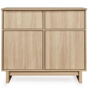 Chambre bébé trio kyo lit 70 x 140 cm + commode + armoire xl honey ash Quax
