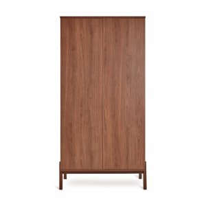 Chambre trio lit bébé 60x120 cm ashi chataignier+commode 3 tiroirs ashi chataignier avec plan à langer+armoire 2 portes ashi chataignier Quax