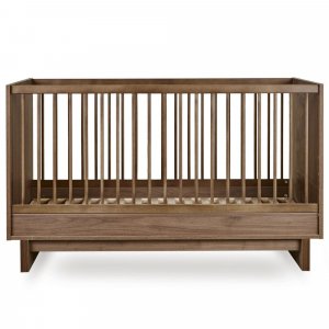 Chambre bébé trio kyo lit 70 x 140 cm + commode xl + armoire xl walnut Quax