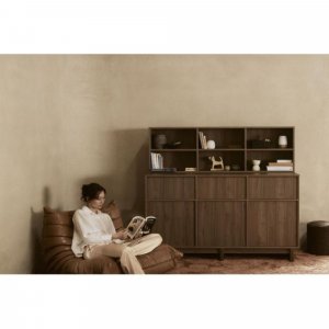 Chambre duo kyo lit bébé évolutif 70 x 140 cm + commode xl - walnut Quax