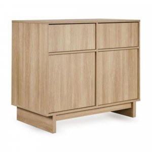 Chambre duo kyo lit bébé évolutif 70 x 140 cm + commode - walnut Quax