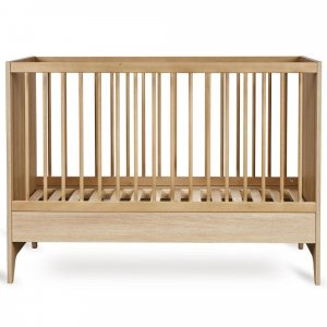 Chambre bébé trio tsugi lit 60 x 120 cm + commode + armoire honey ash Quax
