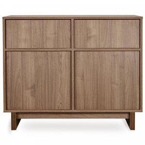 Chambre bébé trio kyo lit 70 x 120 cm + commode + armoire xl walnut Quax