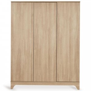 Chambre bébé trio tsugi lit 70 x 120 cm + commode + armoire xl honey ash Quax
