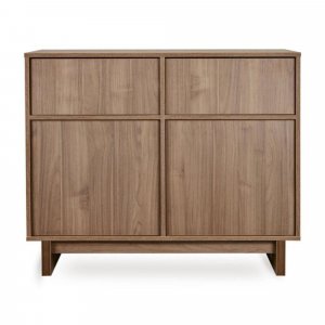 Chambre duo kyo lit bébé évolutif 70 x 140 cm + commode - walnut Quax