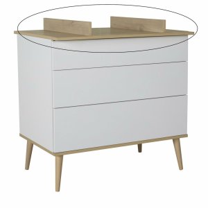 Plan à langer pour commode flow white et oak Quax