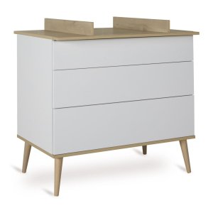 Plan à langer pour commode flow white et oak Quax