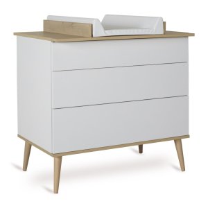Plan à langer pour commode flow white et oak Quax