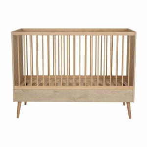 Lit bébé 70x140 cm évolutif en lit enfant cocoon natural oak Quax