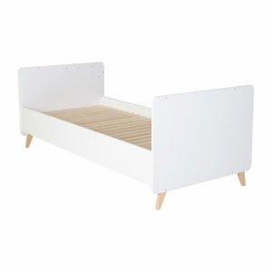 Lit bébé 60x120 cm évolutif en lit junior loft white Quax