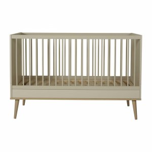 Lit bébé 70x140 cm évolutif en lit enfant flow argile et oak Quax