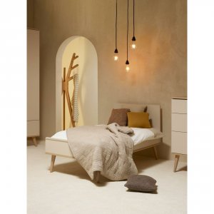 Lit bébé 70x140 cm évolutif en lit enfant flow argile et oak Quax