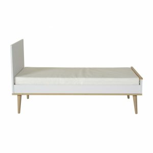 Lit bébé 70x140 cm évolutif en lit enfant flow white et oak Quax