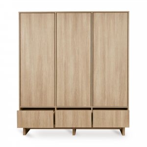 Armoire xl avec 3 portes et 3 tiroirs kyo - honey ash Quax