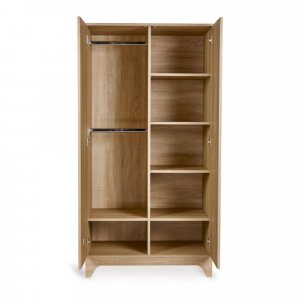 Armoire avec 2 portes battantes tsugi - honey ash Quax