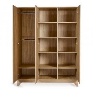 Armoire xl avec 3 portes battantes tsugi - honey ash Quax